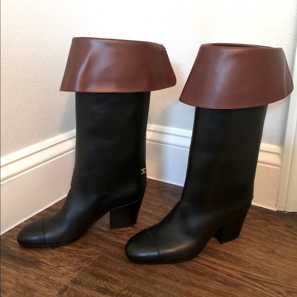 Chanel Fold Over Boots
